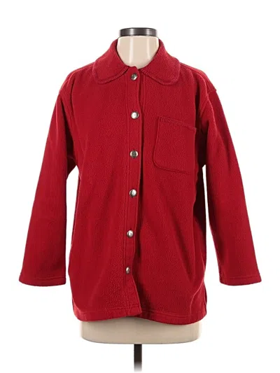 Pre-owned Talbots Fleece Jacket In Red