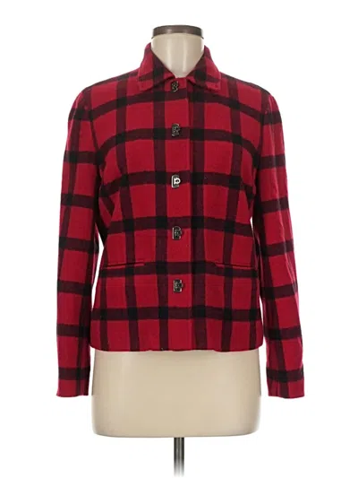 Pre-owned Talbots Fleece Jacket In Red