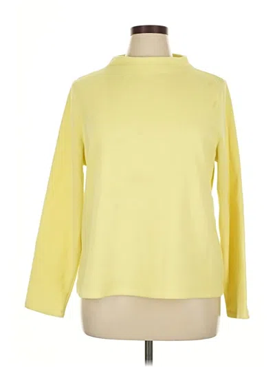 Pre-owned Talbots Fleece Jacket In Yellow