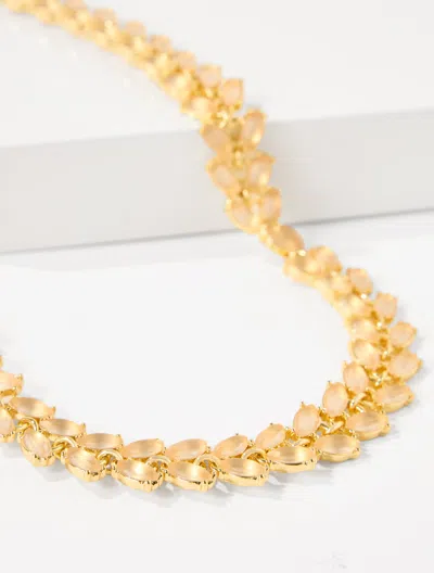 Talbots Fleur Linked Necklace - Ivory Gold - 001