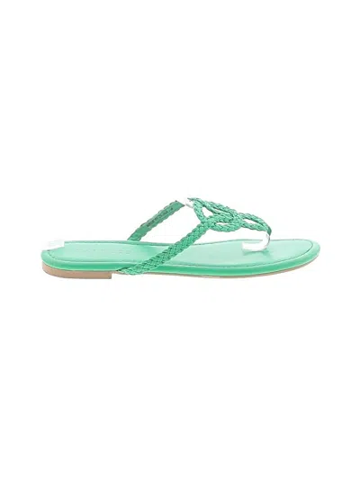 Pre-owned Talbots Flip Flops In Green