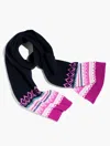 Talbots Float Fair Isle Scarf - Indigo - 001  In Purple
