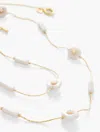 Talbots Floating Geo Stones Convertible Necklace - White/gold - 001  In White,gold
