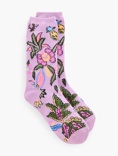 Talbots Flourishing Vines Trouser Socks - Spring Lilac - 001