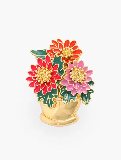 Talbots Flower Brooch - Petunia Pink - 001