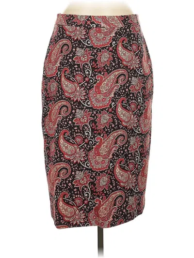 Pre-owned Talbots Formal Skirt In Burgundy