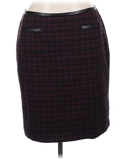 Pre-owned Talbots Formal Skirt In Burgundy