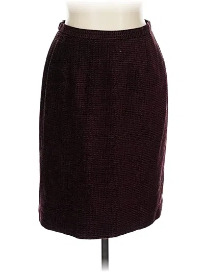 Pre-owned Talbots Formal Skirt In Burgundy