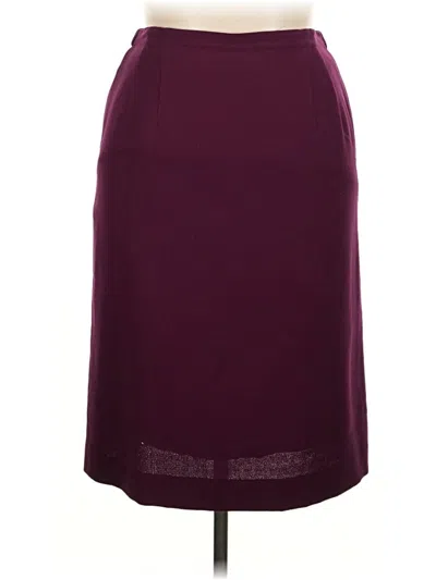 Pre-owned Talbots Formal Skirt In Burgundy