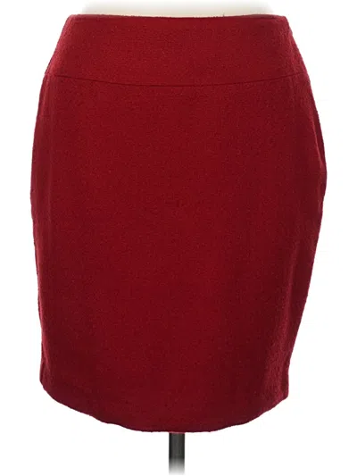 Pre-owned Talbots Formal Skirt In Burgundy