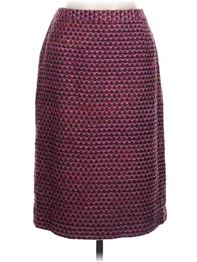 Pre-owned Talbots Formal Skirt In Burgundy