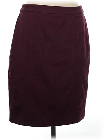 Pre-owned Talbots Formal Skirt In Burgundy