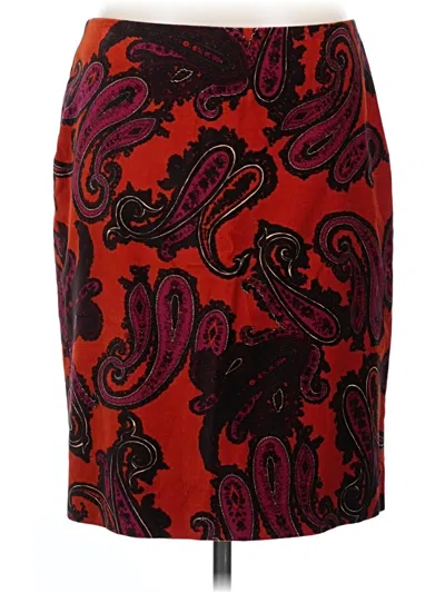 Pre-owned Talbots Formal Skirt In Burgundy