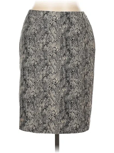 Pre-owned Talbots Formal Skirt In Gray