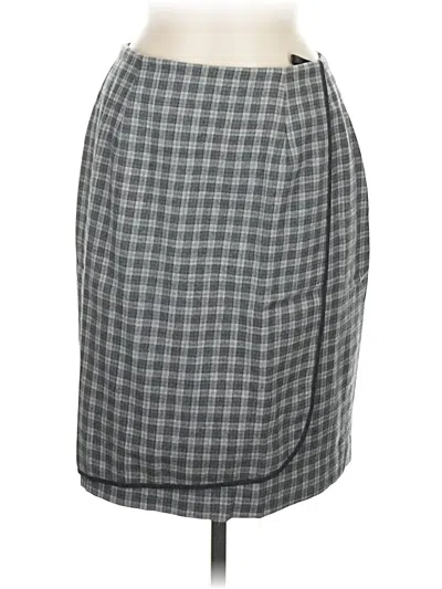 Pre-owned Talbots Formal Skirt In Gray