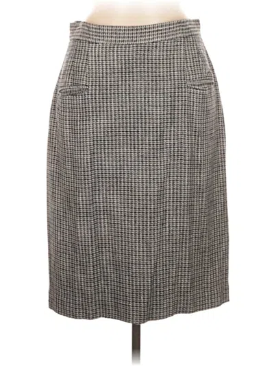 Pre-owned Talbots Formal Skirt In Gray