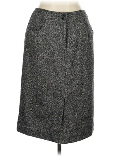 Pre-owned Talbots Formal Skirt In Gray