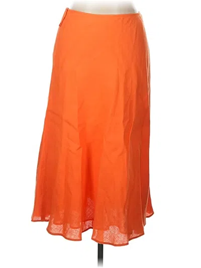 Pre-owned Talbots Formal Skirt In Orange