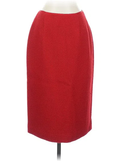 Pre-owned Talbots Formal Skirt In Red