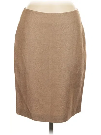 Pre-owned Talbots Formal Skirt In Tan