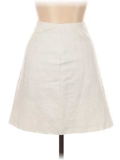 Pre-owned Talbots Formal Skirt In White
