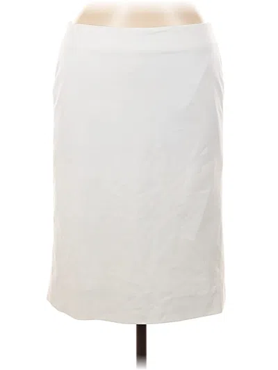 Pre-owned Talbots Formal Skirt In White