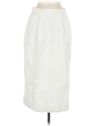 Pre-owned Talbots Formal Skirt In White