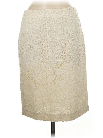 Pre-owned Talbots Formal Skirt In White