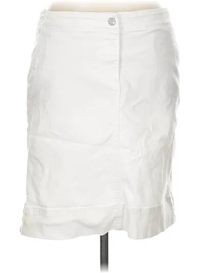 Pre-owned Talbots Formal Skirt In White