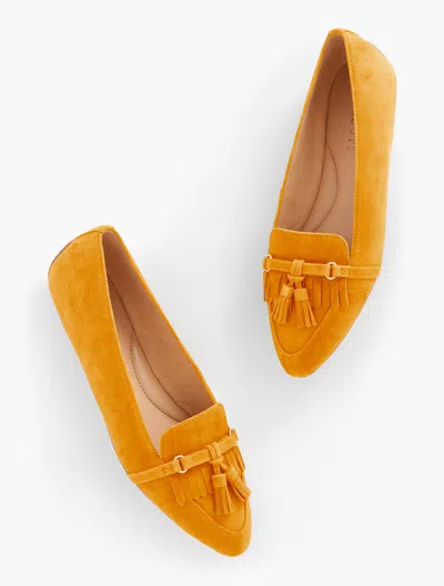 Talbots Francesca Tassel Driving Flats - Suede - Golden Maize - 11m