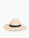 Talbots Frayed Trim Floppy Hat - Natural - 001  In Natural