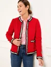 Talbots Fringe Stripe Tweed Jacket - Ruby Red - 22  In Ruby Red