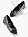 Talbots Gabriel Quilted Metallic Nappa Pumps - Gunmetal - 10 1/2 M  In Gray