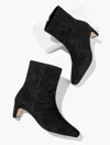 Talbots Galen Curved Ankle Boots - Sparkle Velvet - Black - 11m  In Black