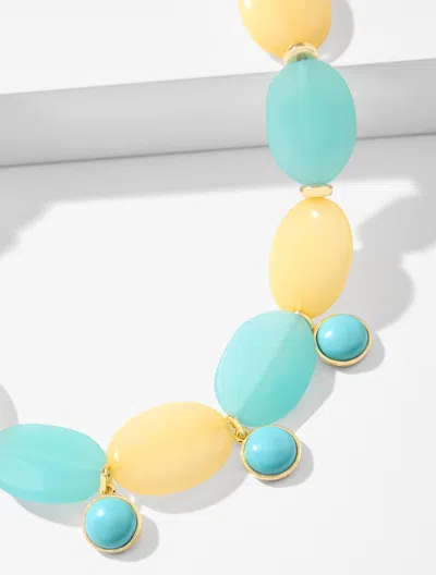 Talbots Garden Gems Necklace - Sea Salt Blue/gold - 001