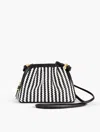 Talbots Gathered Nappa Crossbody Bag - Black/white - 001