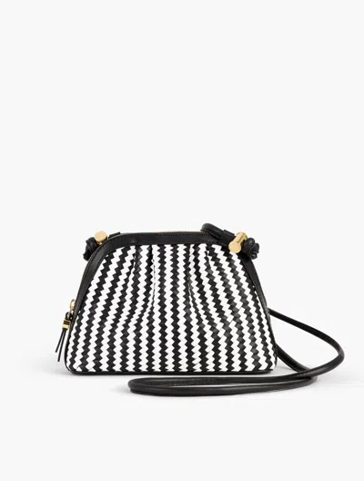 Talbots Gathered Nappa Crossbody Bag - Black/white - 001