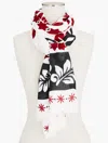Talbots Geometric Palm Oblong Scarf - Black - 001  In Black