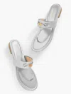 Talbots Gia Bamboo Metallic Thong Sandals - Silver - 8m  In Silver