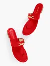 Talbots Gia Bamboo Thong Sandals - Red - 10m