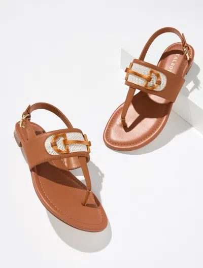 Talbots Gia Bit Nappa Thong Sandals - Havana Tan - 11m  In Brown