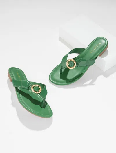 Talbots Gia Buckle Thong Sandals - Grove Green - 6m