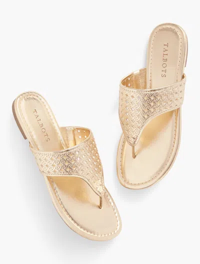 Talbots Gigi Sandals - Metallic - Gold - 9m  In Gold