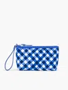 TALBOTS GINGHAM FLARED WRISTLET - WHITE/BLUE - 001 TALBOTS