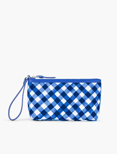 Talbots Gingham Flared Wristlet - White/blue - 001