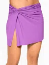 Talbots Profile By Gottexâ® Twist Front Cover-up Swim Skirt - Warm Purple - Xl
