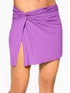 Talbots Misses - Profile By Gottexâ® Twist Front Cover-up Swim Skirt - Warm Purple - Large