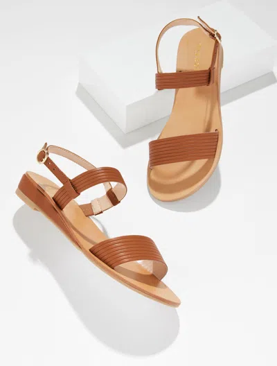 Talbots Gracelyn Nappa Wedge Sandals - Havana Tan - 9 1/2 M  In Brown