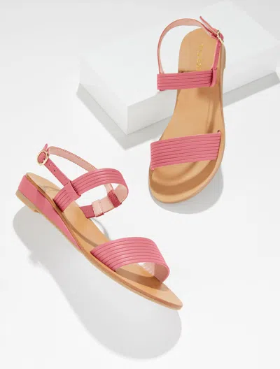 Talbots Gracelyn Nappa Wedge Sandals - Mauve Glow - 11m  In Pink