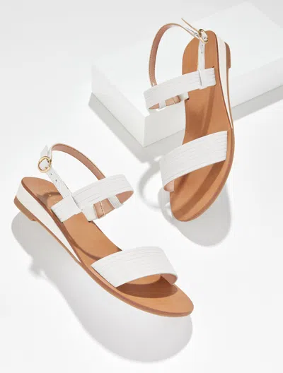 Talbots Gracelyn Nappa Wedge Sandals - White - 11m